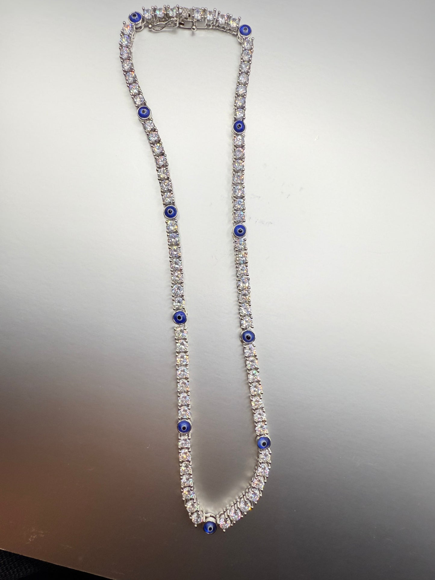 Evil Eye Tennis Necklace — 16”