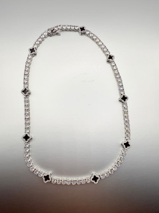 Luxe Clover Tennis Necklace