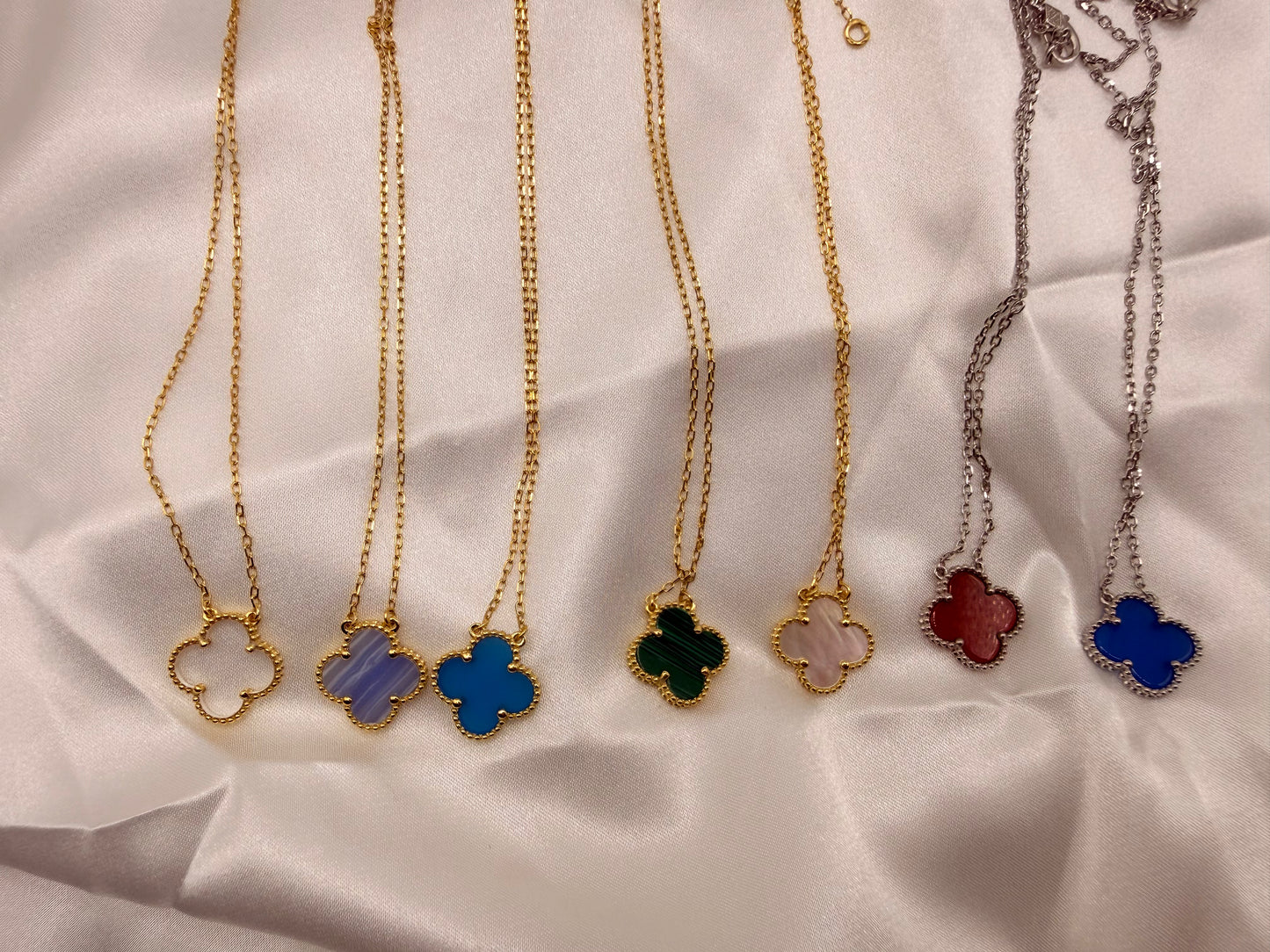 16" Dainty Clover Necklace – Gold Plated Lucky Charm