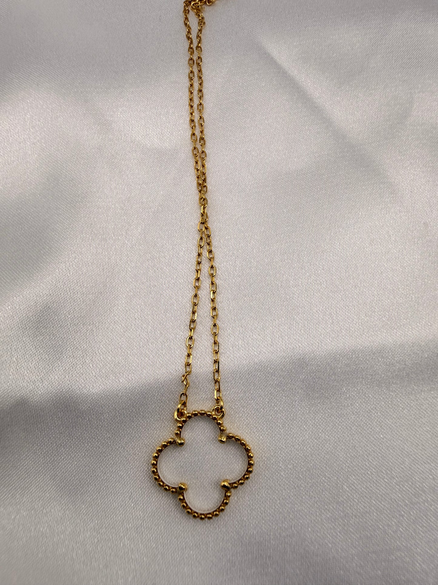 16" Dainty Clover Necklace – Gold Plated Lucky Charm