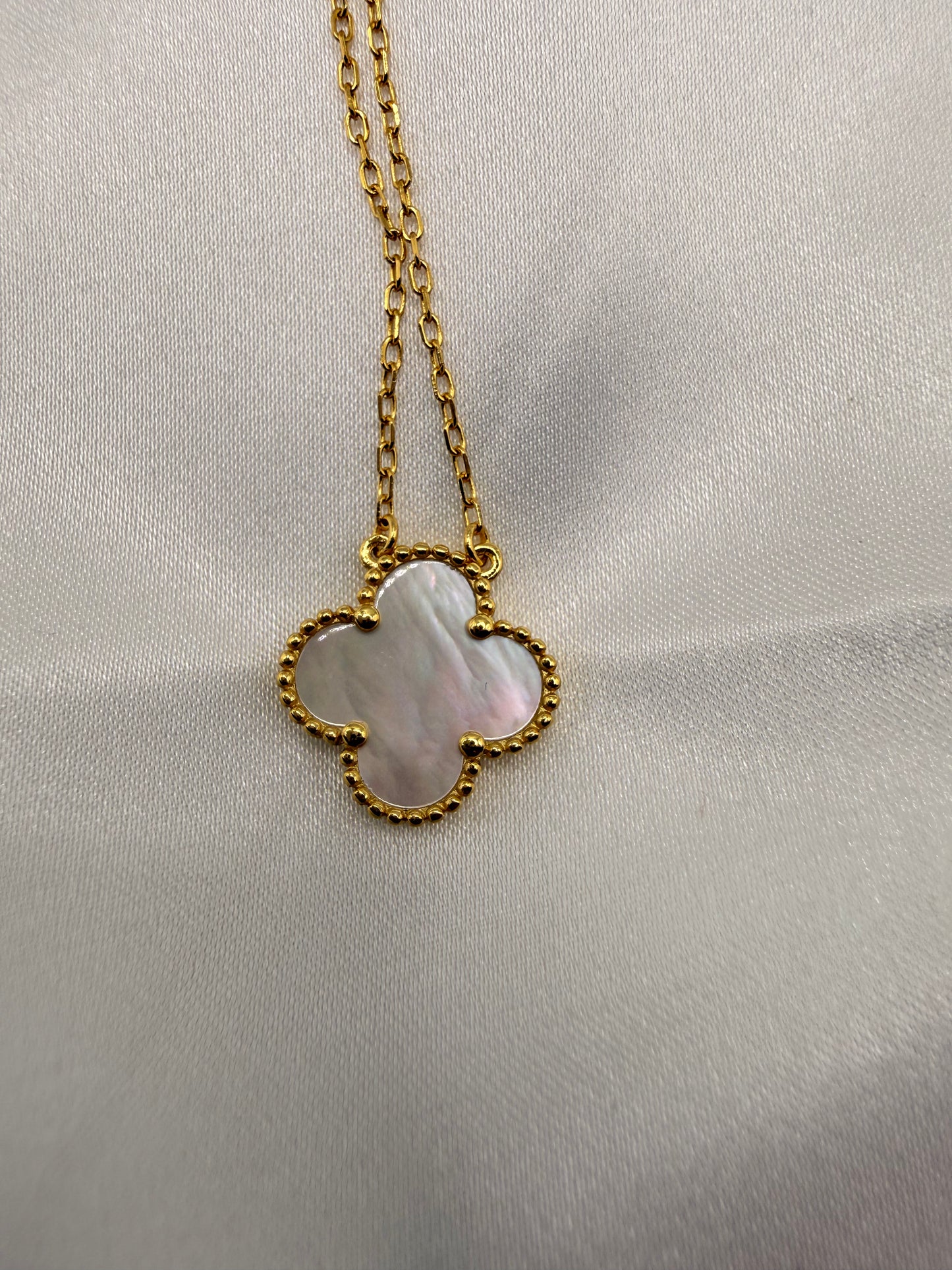 16" Dainty Clover Necklace – Gold Plated Lucky Charm